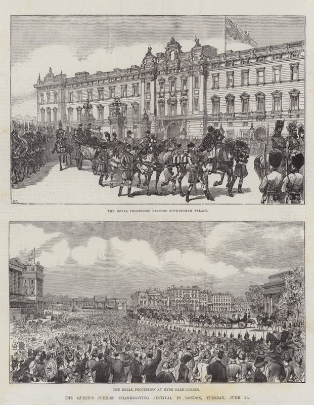 A királynő jubileumi hálaadó fesztiválja Londonban, június 21., kedd alkotó: Ernest Henry Griset