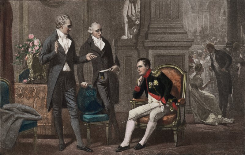 Napóleon, Goethe és Wieland (színes fotógravúr) alkotó: Ernest Hillemacher
