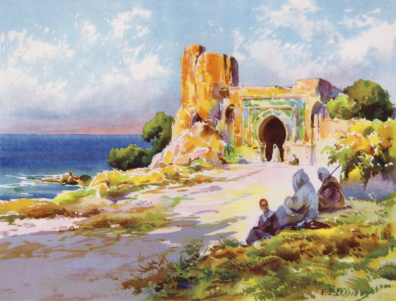 Rabat környéke, Marokkó (színes litó) alkotó: Ernest Louis Lessieux