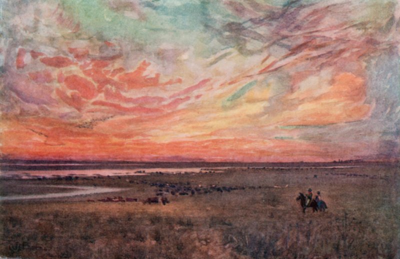 A Campo (színes litográfia) alkotó: Ernest William Christmas