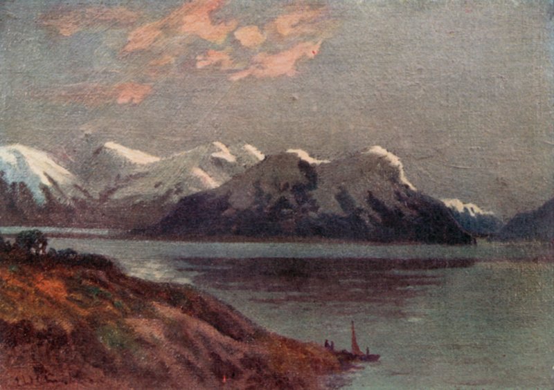 A Magellán-szoros (színes litográfia) alkotó: Ernest William Christmas