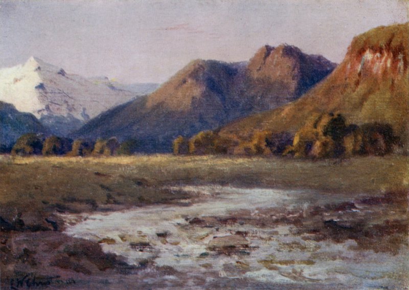 A laposok a Plateau Heights között, az Andok déli részén alkotó: Ernest William Christmas