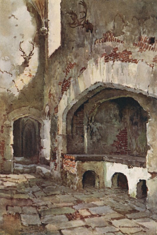 Wolsey konyhájának sarka (színes litó) alkotó: Ernest William Haslehust
