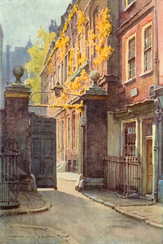 Amen Corner, Paternoster Row (színes litó) alkotó: Ernest William Haslehust