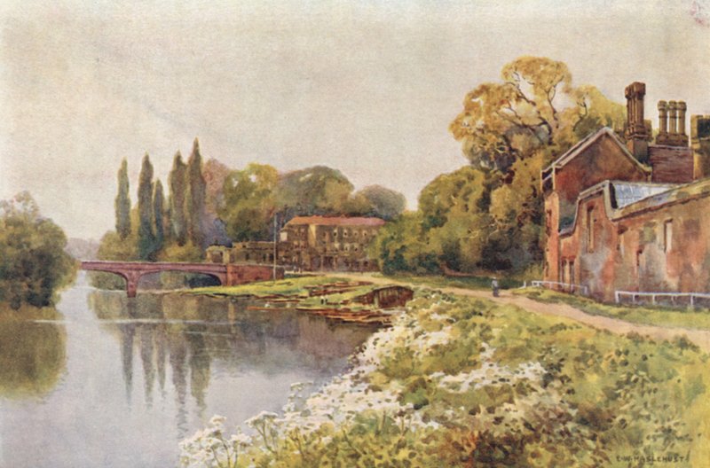 Hampton Courtban (színes litó) alkotó: Ernest William Haslehust