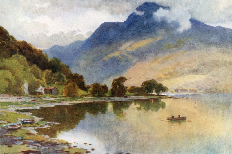 Ben Lomond a Luss-tól (színes litó) alkotó: Ernest William Haslehust