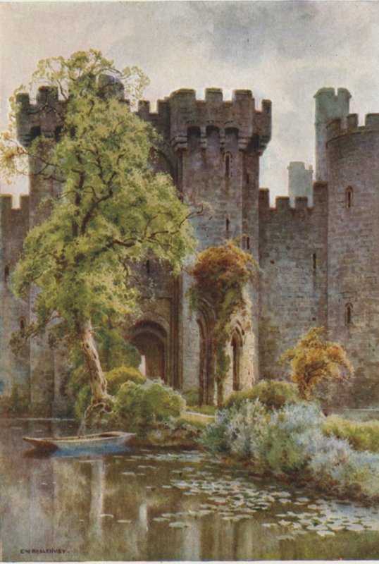 Bodiam kastély (színes litó) alkotó: Ernest William Haslehust