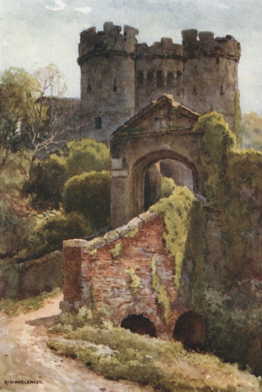 Carisbrooke kastély (színes litó) alkotó: Ernest William Haslehust
