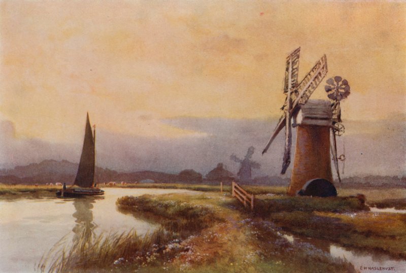 Vízelvezető malmok a hangyán (színes litó) alkotó: Ernest William Haslehust