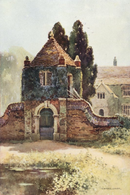 Gateway, Poxwell Manor House (színes litho) alkotó: Ernest William Haslehust
