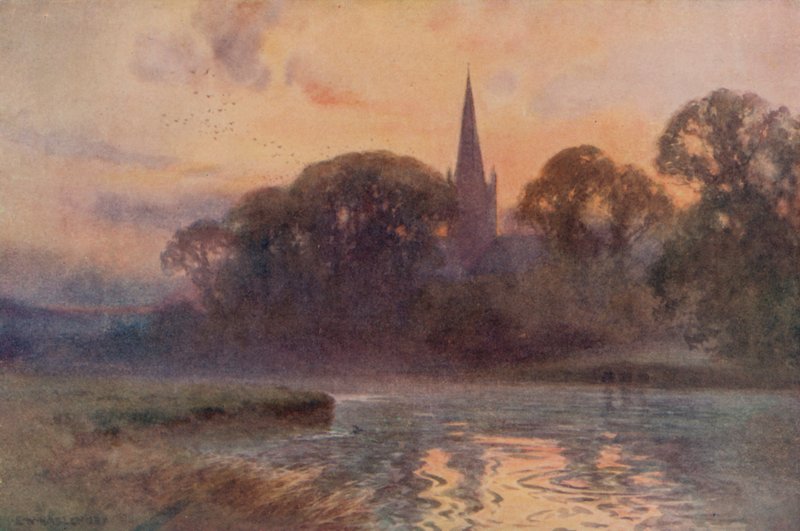 Holy Trinity Church, Stratford-on-Avon (színes litó) alkotó: Ernest William Haslehust