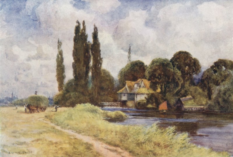 Iffley malom (színes litó) alkotó: Ernest William Haslehust