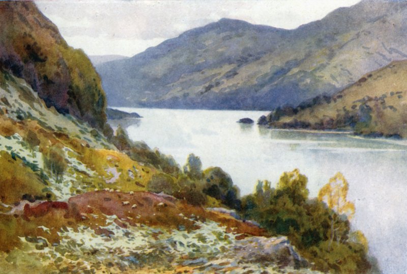 Loch Lomond, Inversnaid (színes litó) alkotó: Ernest William Haslehust