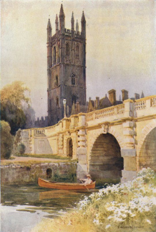 Magdolna híd és torony (színes litó) alkotó: Ernest William Haslehust
