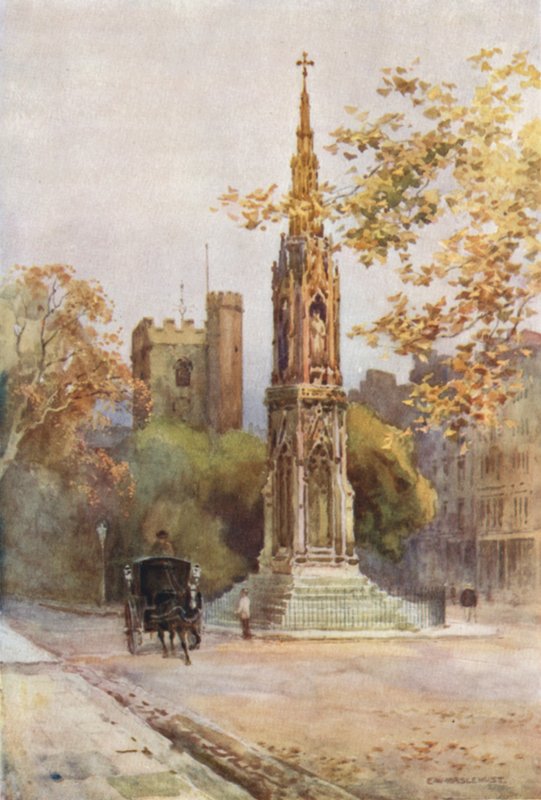 Mártírok emlékműve és St. Giles (színes litó) alkotó: Ernest William Haslehust