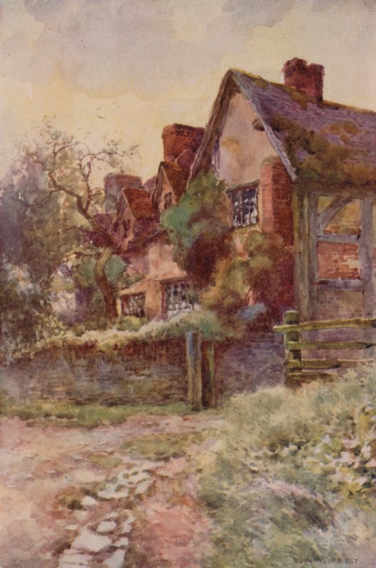 Mary Arden háza, Stratford-on-Avon (színes litó) alkotó: Ernest William Haslehust