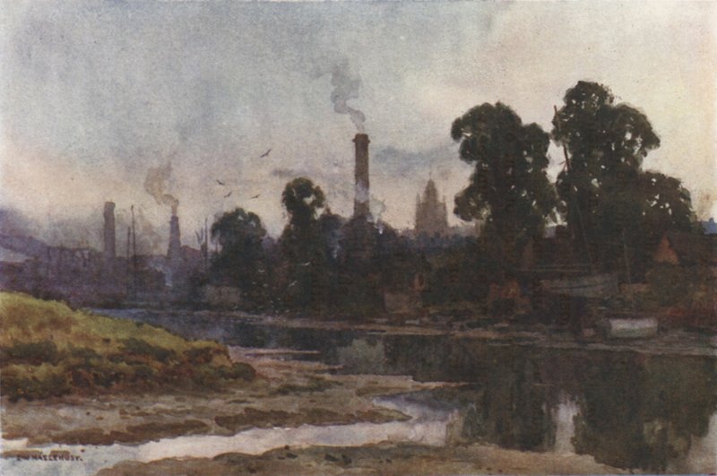 Newport a Medinából (színes litó) alkotó: Ernest William Haslehust
