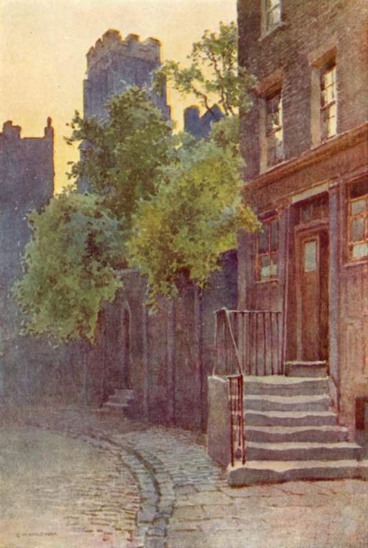 Old Barrack Yard, Belgravia (színes litó) alkotó: Ernest William Haslehust