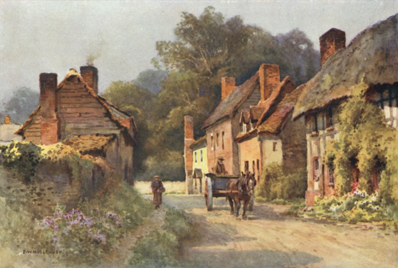 Régi nyaralók, Fownhope (színes litó) alkotó: Ernest William Haslehust