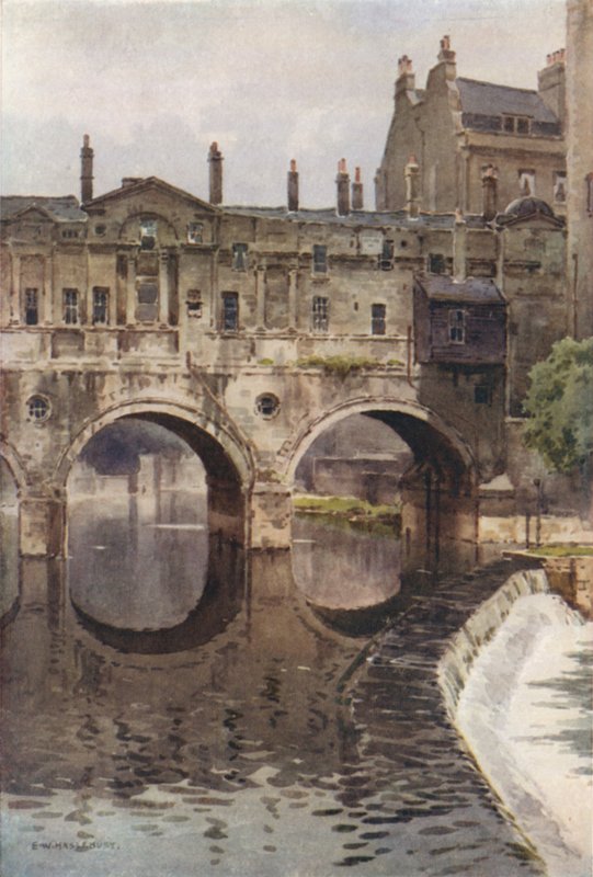 Pulteney Bridge, Bath (színes litó) alkotó: Ernest William Haslehust