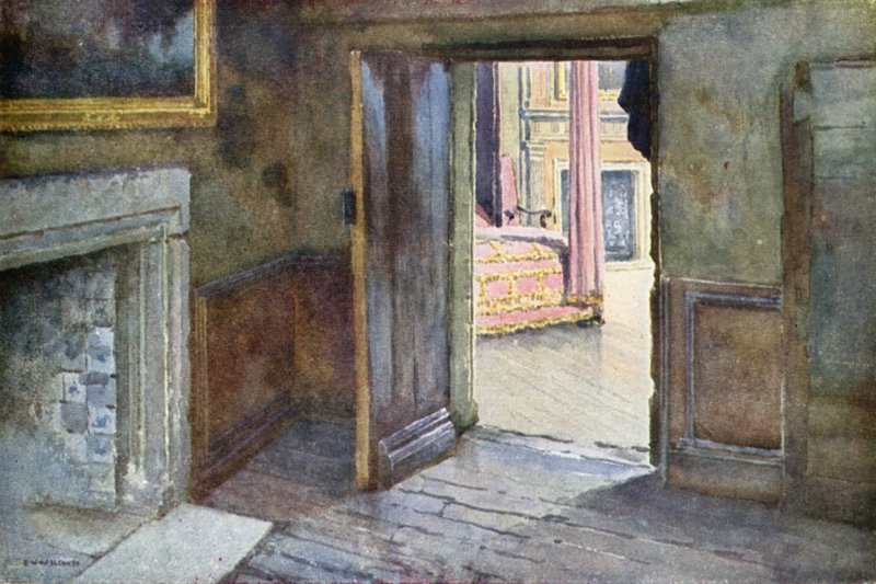 Mária királynő vacsoraterme, Holyrood palota (színes litó) alkotó: Ernest William Haslehust