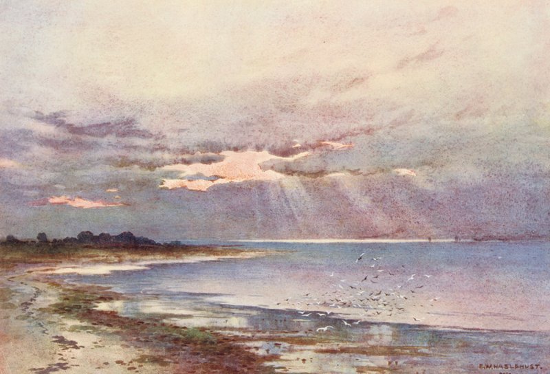 Temze folyó: (színes litográfia) alkotó: Ernest William Haslehust