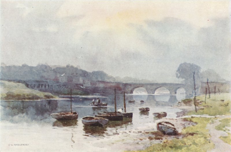 Lazachalászok Chesterben (színes litó) alkotó: Ernest William Haslehust