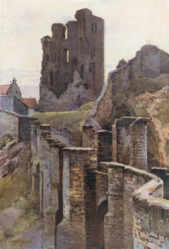 Scarborough kastély (színes litó) alkotó: Ernest William Haslehust
