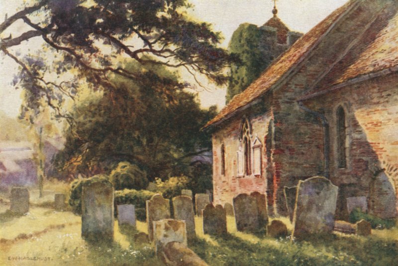 Szent Márton templom (színes litó) alkotó: Ernest William Haslehust