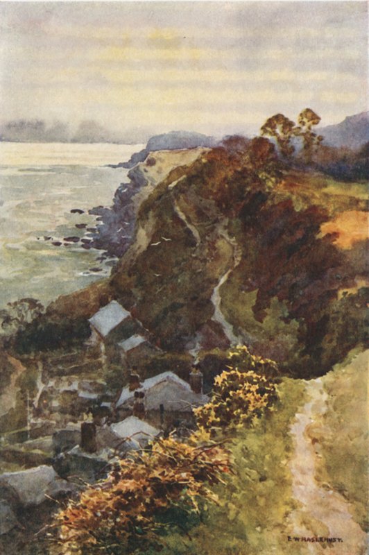 Steephill Cove (színes litho) alkotó: Ernest William Haslehust