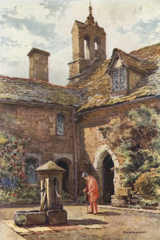The Coningsby, vagy Red Coat Hospital (színes litho) alkotó: Ernest William Haslehust