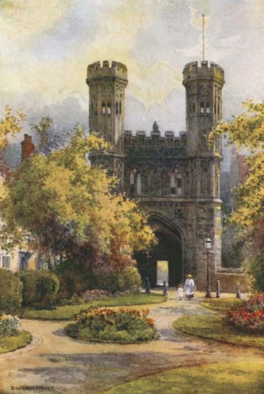Az átjáró, Szent Ágoston-apátság (színes litó) alkotó: Ernest William Haslehust