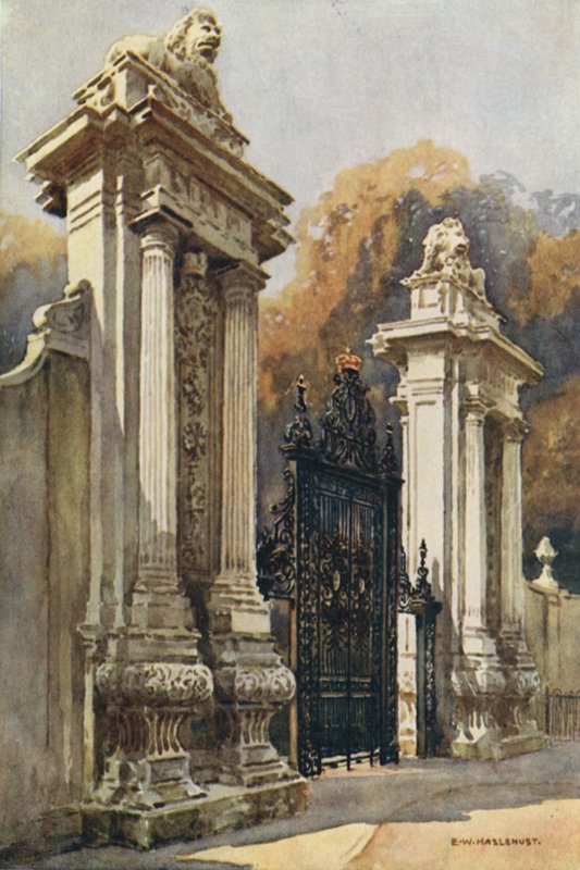 Oroszlánkapu (színes litó) alkotó: Ernest William Haslehust