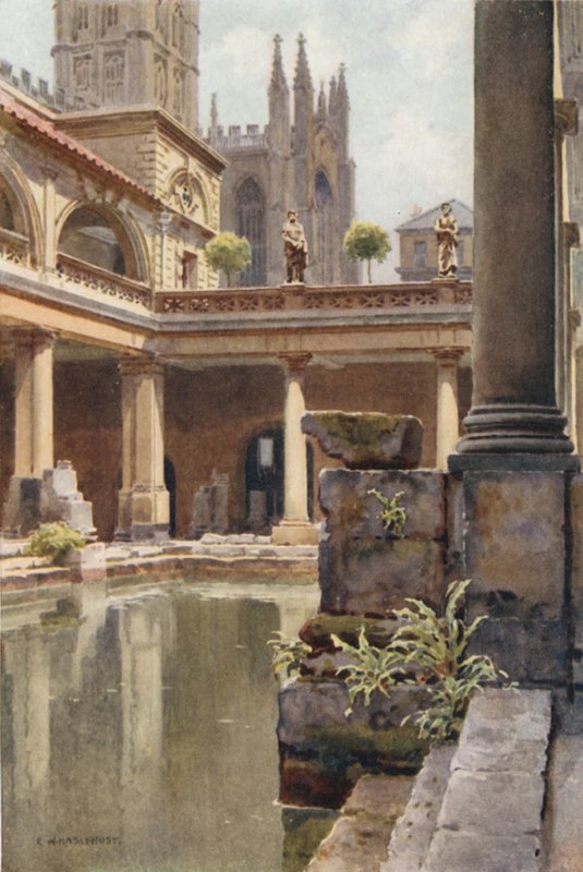 Római fürdő (színes litó) alkotó: Ernest William Haslehust