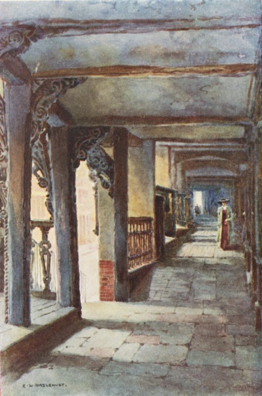 The Rows, Watergate Street (színes litó) alkotó: Ernest William Haslehust
