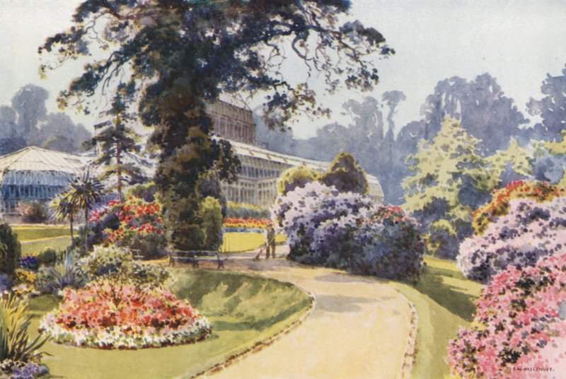 The Winter Gardens, Bournemouth (színes litho) alkotó: Ernest William Haslehust
