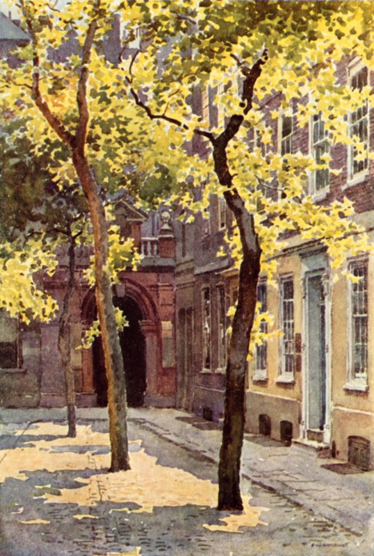 Ruhásszekrény hely, Blackfriars (színes litó) alkotó: Ernest William Haslehust
