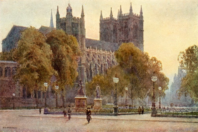 Westminster Abbey (színes litó) alkotó: Ernest William Haslehust