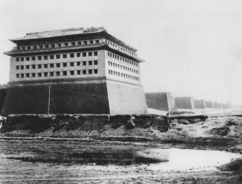 Peking, Chihli, városfal (fekete-fehér fotó) alkotó: Ernst Boerschmann