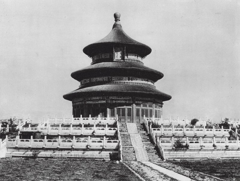 Peking, Tien tan, Chihli, Mennyei templom, Éves imacsarnok (fekete-fehér fotó) alkotó: Ernst Boerschmann