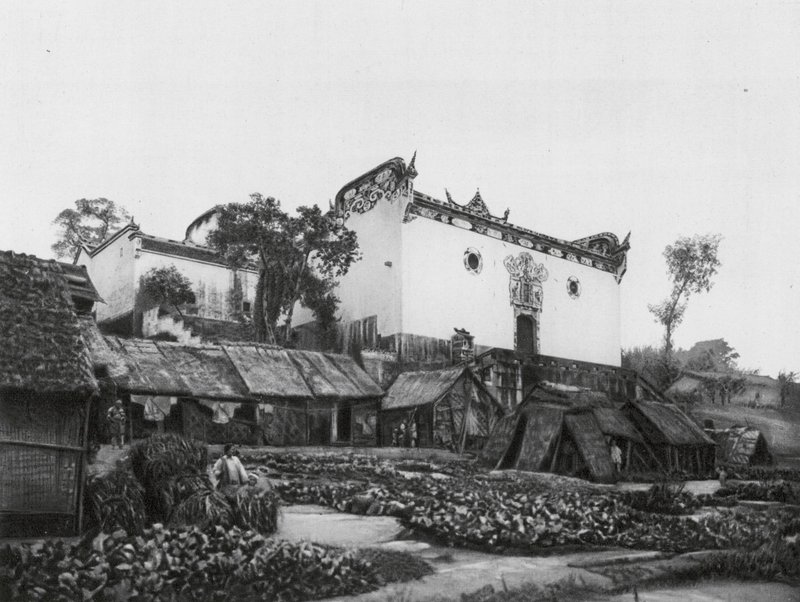 Wanhien, Huan hou kung, Szecsuán, Chang Fei tábornok emléktemploma a Jangce magas partján (fekete-fehér fénykép) alkotó: Ernst Boerschmann