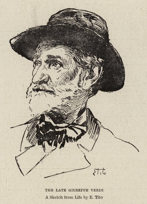 A néhai Giuseppe Verdi alkotó: Ettore Tito