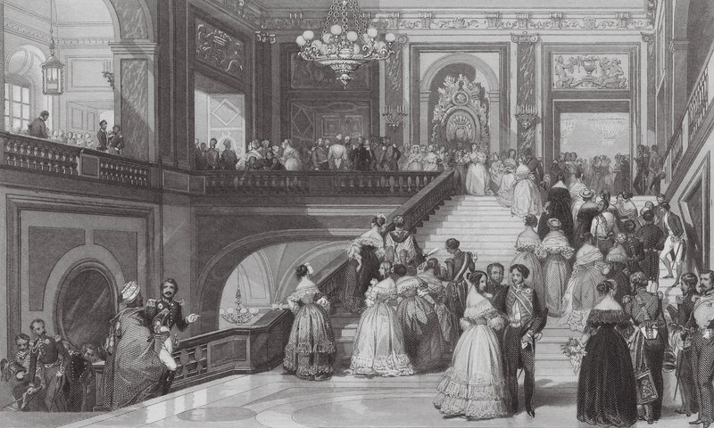 Grand Fete, Versailles-i kastély (metszet) alkotó: Eugene Louis (after) Lami