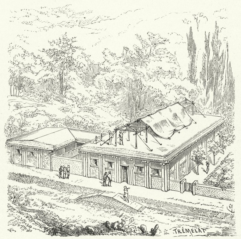 Ókori asszír lakóházak alkotó: Eugene Emmanuel after Viollet le Duc