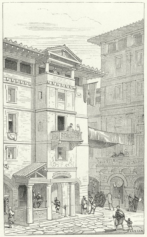 Utca az ókori Rómában alkotó: Eugene Emmanuel after Viollet le Duc