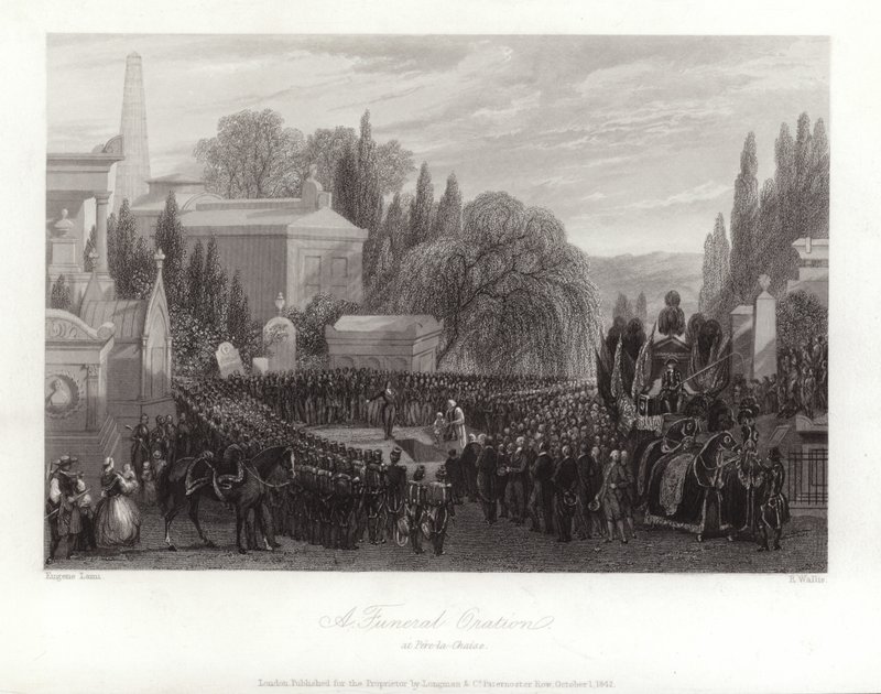 Temetési beszéd Pere Lachaise-ban alkotó: Eugene Louis Lami