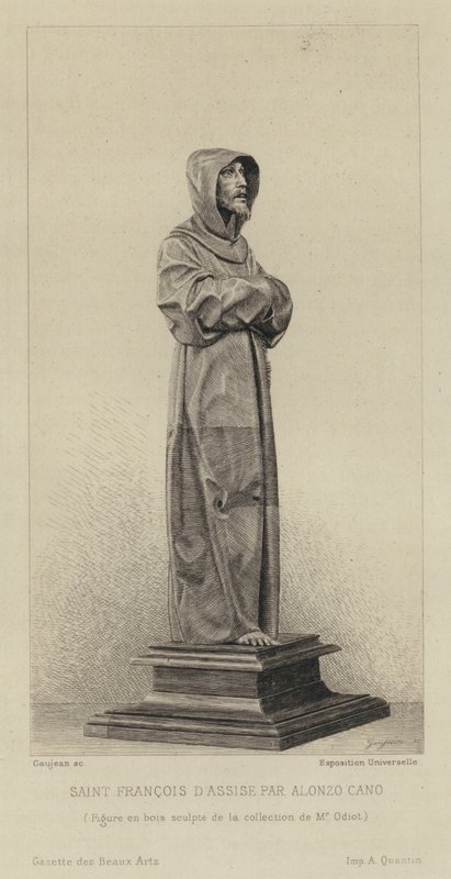 Alonzo Cano Assisi Szent Ferenc fából készült alakja alkotó: Eugène Gaujean