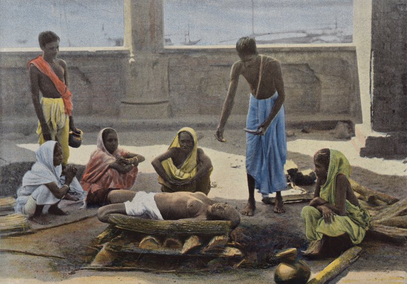 Ceylon, Hamvasztás Indiában alkotó: European Photographer