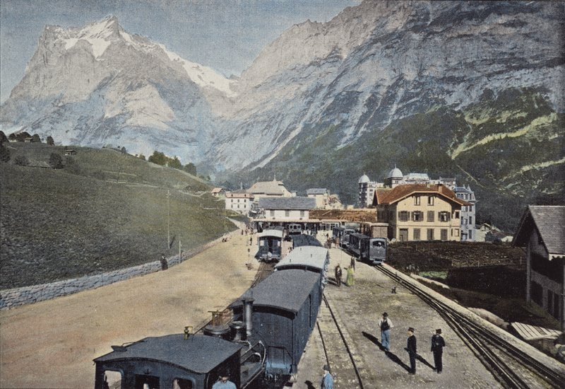 Grindelwald, a pályaudvar alkotó: European Photographer