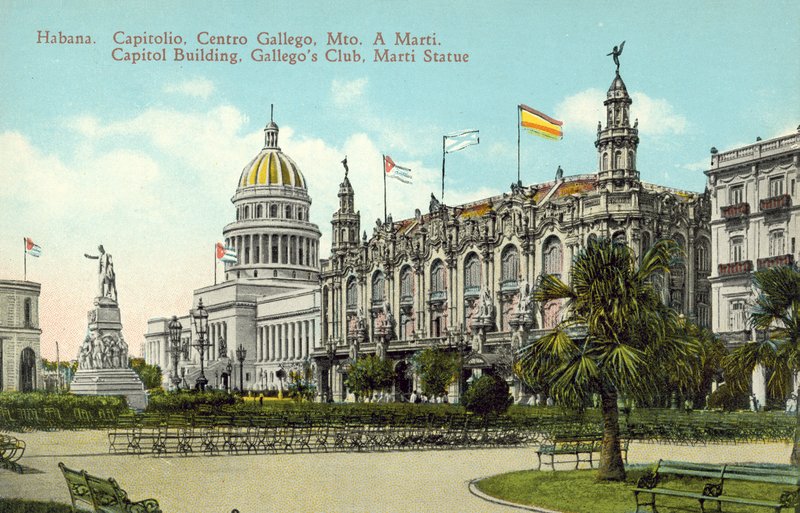 Havanna, Kuba, Capitol Building, Gallegos Club, Marti-szobor alkotó: European Photographer